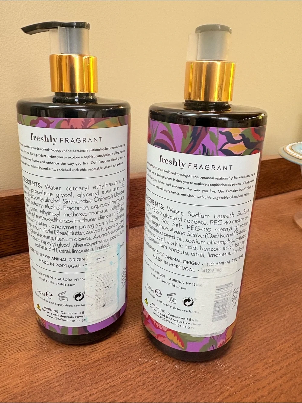 NEW 🌼 MACKENZIE-CHILDS PARADISE HAND SOAP & LOTION SET 🌺